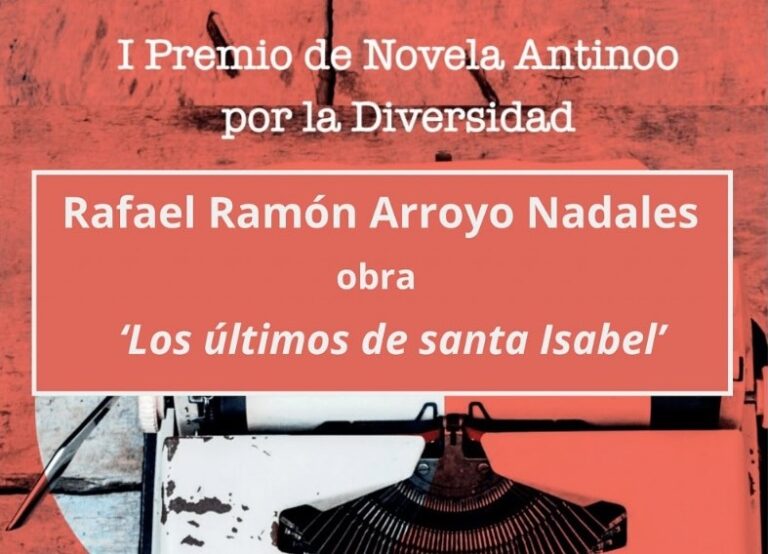 Rafael Ramón Arroyo Nadales se proclama ganador del I Premio de Novela Antinoo por la Diversidad